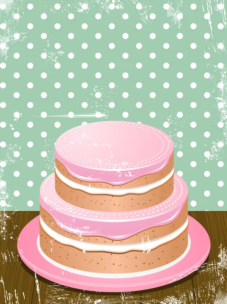 レトロなケーキの背景 — ストックベクタ