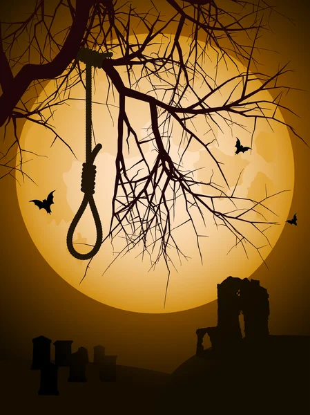 Halloween hangmans noose — Stock Vector