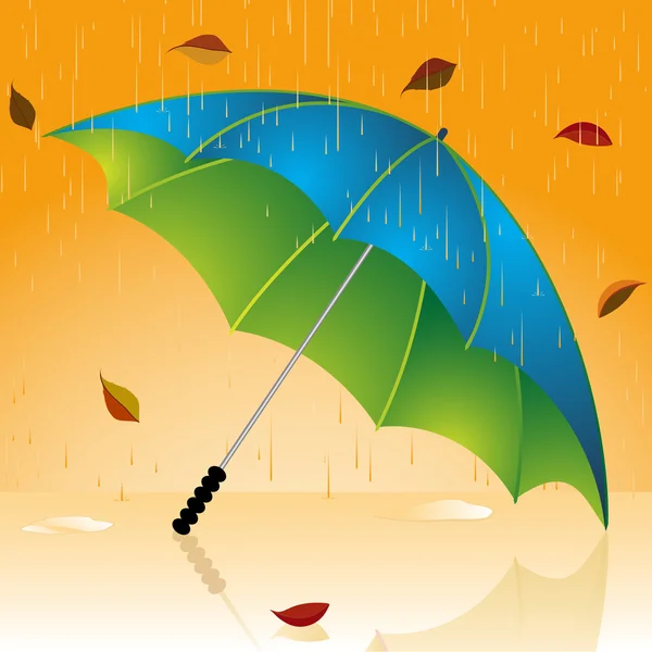 Guarda-chuva outono — Vetor de Stock