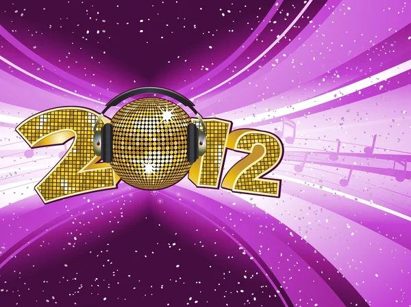 New year disco light explostion 2012 — Stock Vector