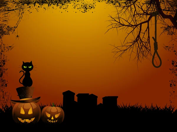 Halloween háttér és hangmans nooseai — Stock Vector