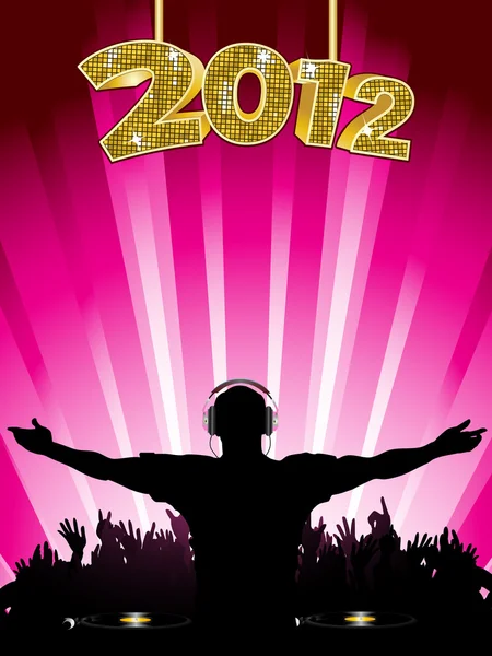 DJ party Silvestr 2012 — Stockový vektor