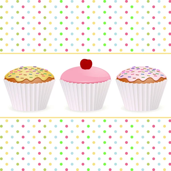 カップケーキ background2 — ストックベクタ