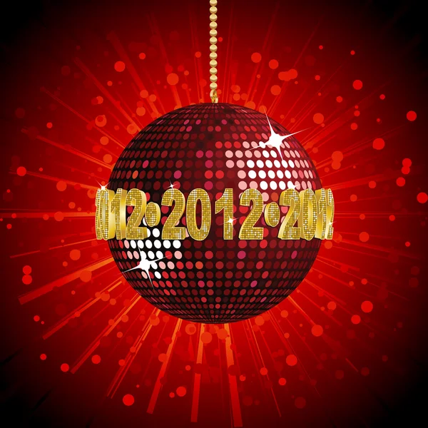 2012 disco ball — Stock Vector