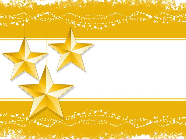 Gold star Christmas background — Stock Vector