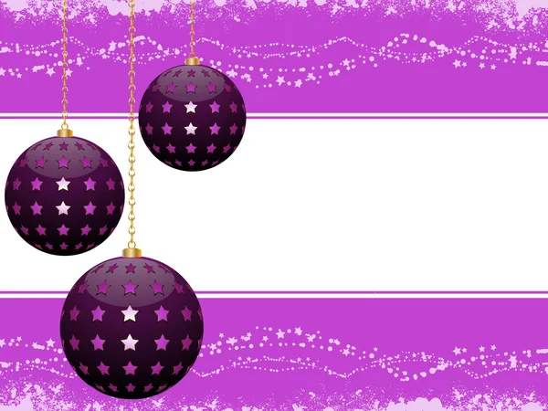 Фиолетовый безделушка Рождество фон — стоковый вектор