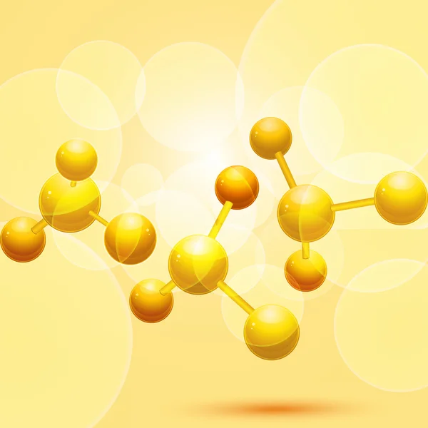 Molekularer 3D-Hintergrund — Stockvektor