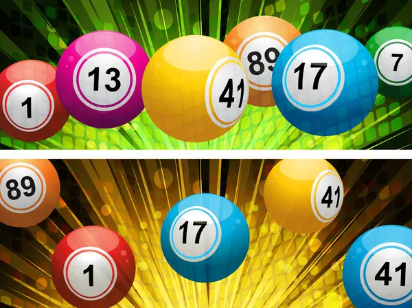 Bingo bal loterij achtergronden — Stockvector