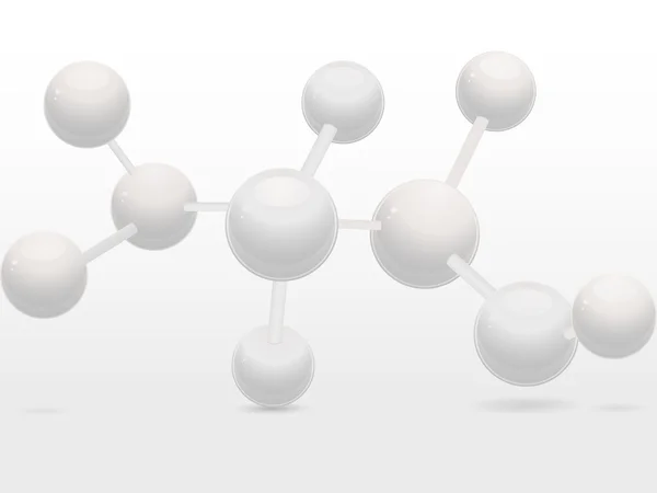 3D weiße molekulare Struktur — Stockvektor