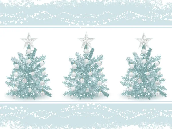 Azul árvore de Natal fundo — Vetor de Stock