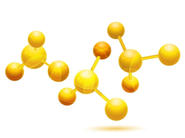 Fond 3d moléculaire sur fond blanc — Image vectorielle