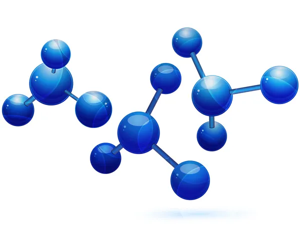 Blue molecule background — Stock Vector