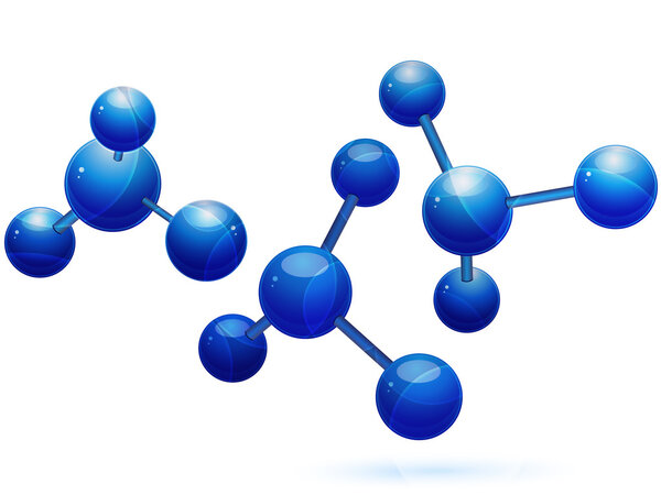 Blue molecule background