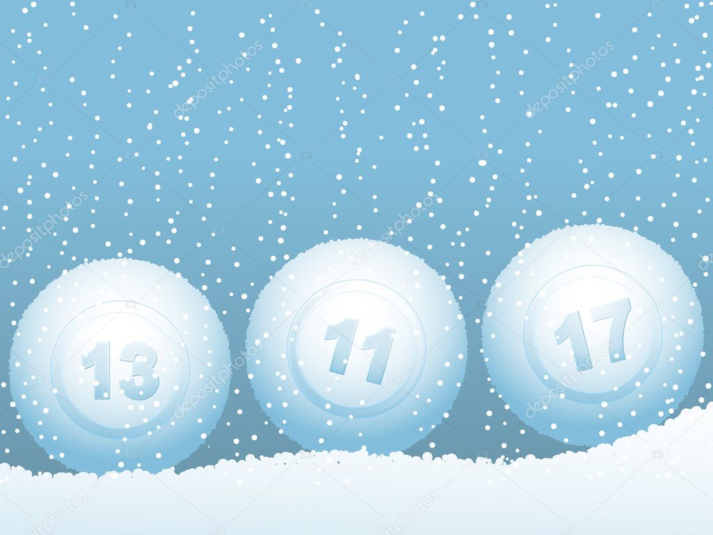 Bingo lottery ball snowballs