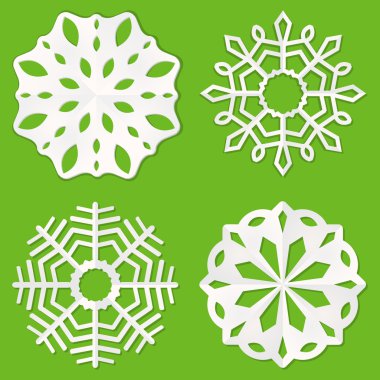 Paper snowflakes clipart