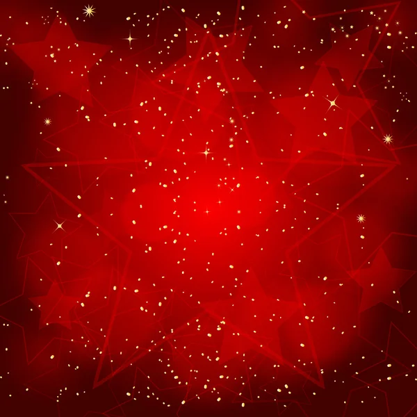 Latar belakang bintang Natal Merah - Stok Vektor