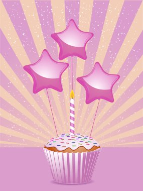 Birthday cupcake clipart