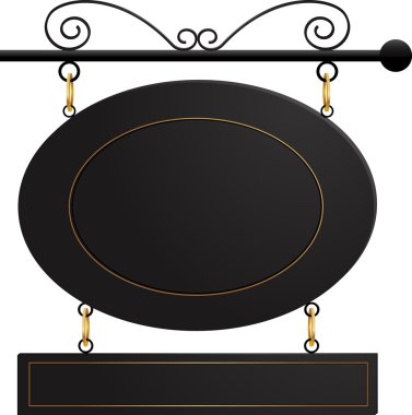 Black cafe sign clipart