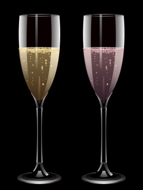 Champagne flutes clipart