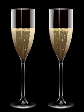 Champagne flutes clipart