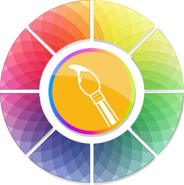 Colour wheel and paint brush clipart