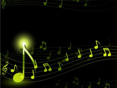 Glossy music notes clipart