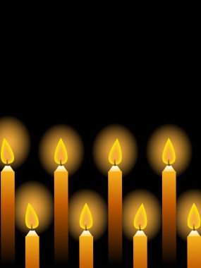 Glowing candles clipart