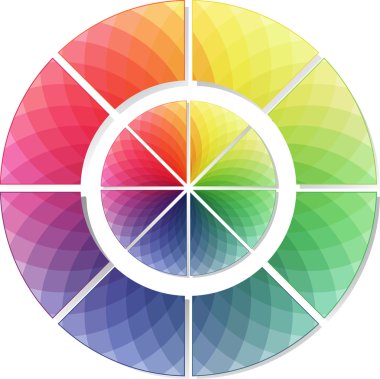 Mosaic spectrum colour wheel clipart