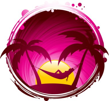 Tropical chill clipart