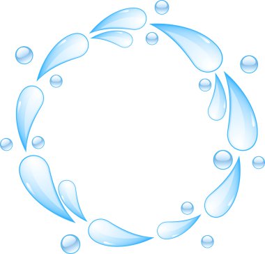 Water splash circle clipart