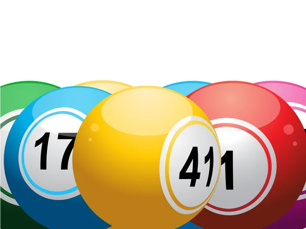 3D Lotterie oder Bingokugeln — Stockvektor
