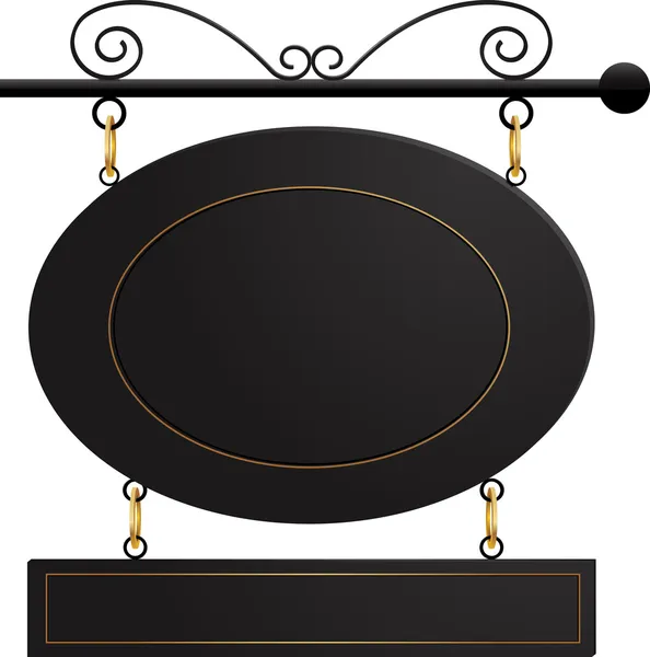 Panneau café noir — Image vectorielle