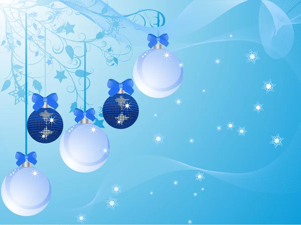 Modrý Vánoční cetka background2 — Stockový vektor