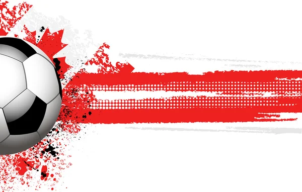 Drapeau et football canadiens — Image vectorielle