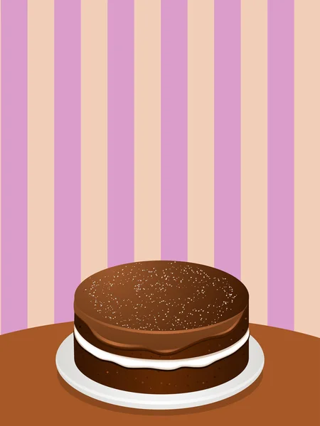 Čokoládový dort — Stockový vektor