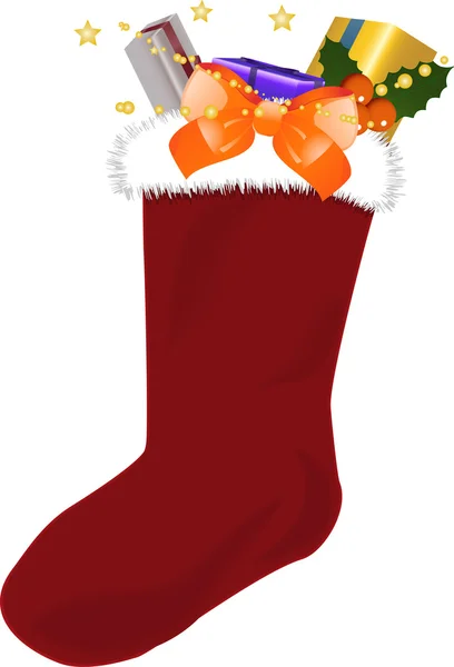 Christmas stocking — Stock Vector