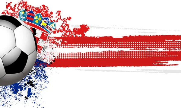 Croatia flag and football — Stock Vector