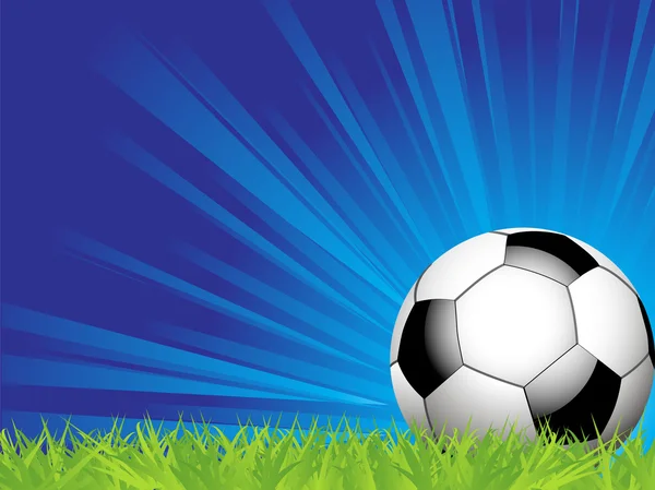 草の上のフットボール — ストックベクタ