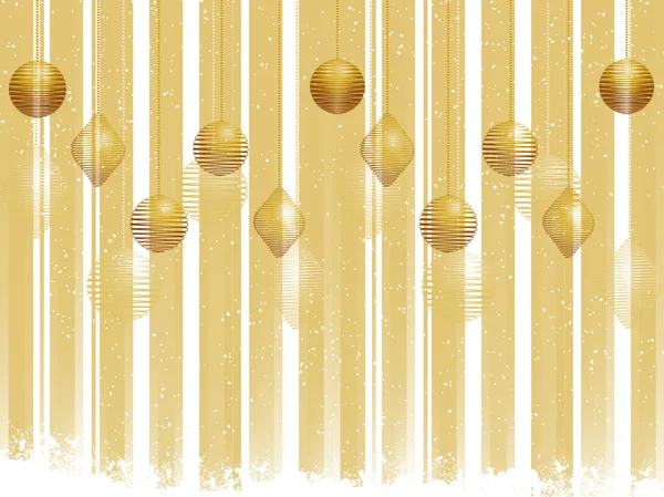 Gouden Kerstmis bauble achtergrond — Stockvector