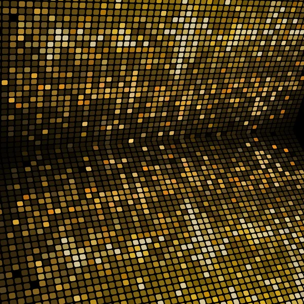 Gold mozaik perspektif arka plan — Stok Vektör