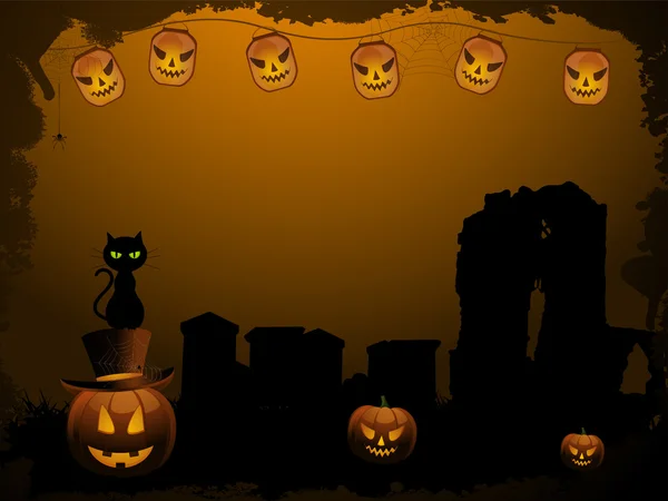 Spooky Halloween achtergrond — Stockvector