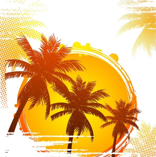Varma tropiska sunset — Stock vektor