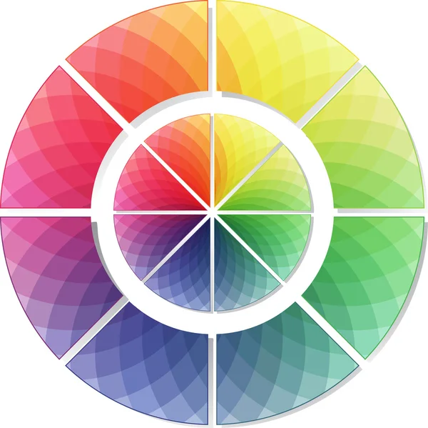 Кольорове колесо спектру мозаїки — стоковий вектор