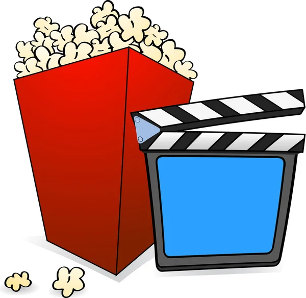 Popcornbox und Klappbrett — Stockvektor