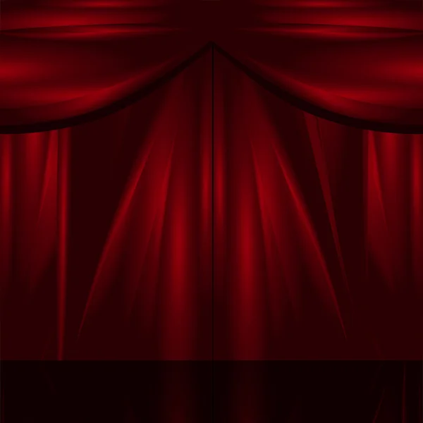 Red curtain background — Stock Vector