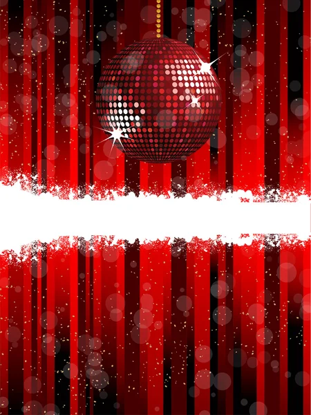 Rosso scintillante palla discoteca — Vettoriale Stock