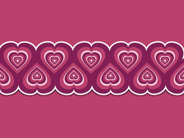 Coeurs rétro valentins — Image vectorielle