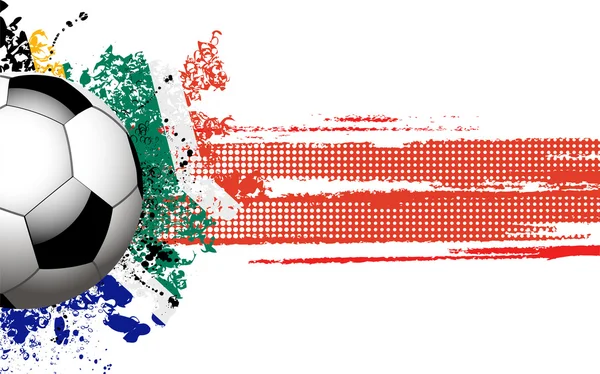 Drapeau et football sud-africains — Image vectorielle