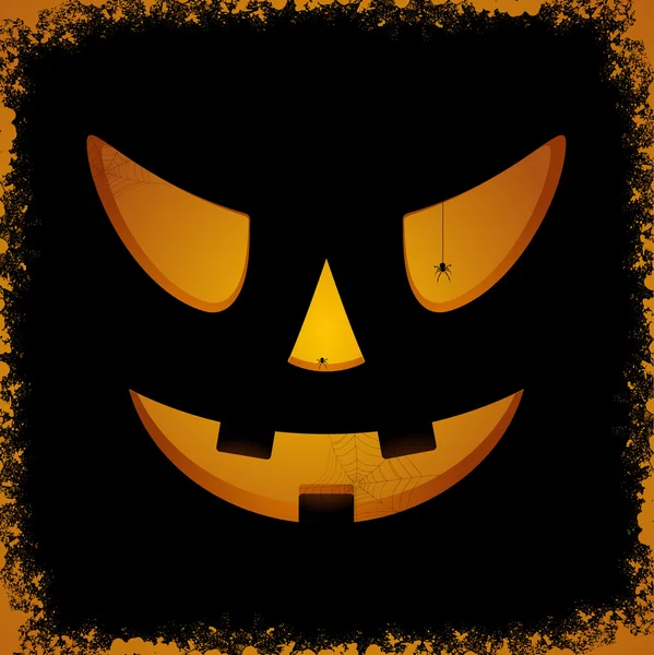 Spooky pumpkin face — Stock Vector