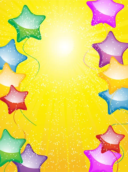 Fond de fête ballon étoile — Image vectorielle